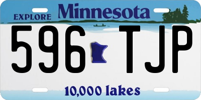 MN license plate 596TJP