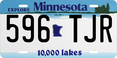 MN license plate 596TJR