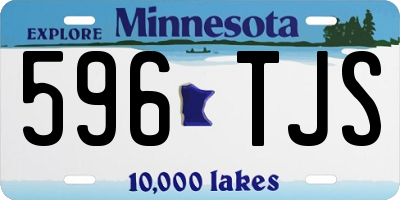 MN license plate 596TJS
