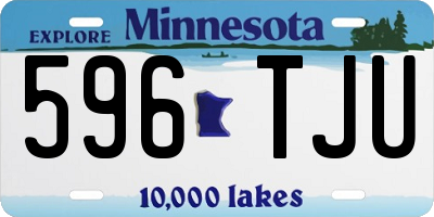 MN license plate 596TJU