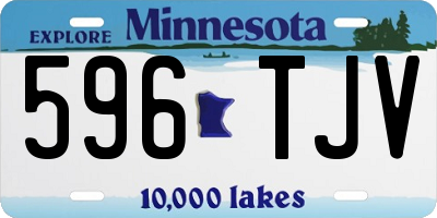 MN license plate 596TJV