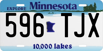 MN license plate 596TJX