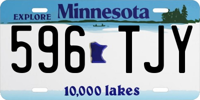 MN license plate 596TJY