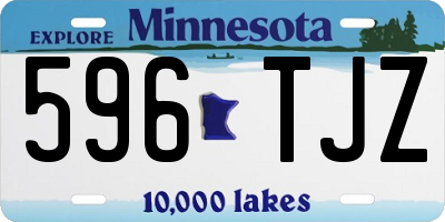 MN license plate 596TJZ