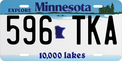 MN license plate 596TKA