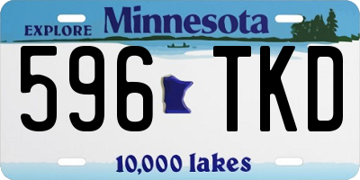 MN license plate 596TKD