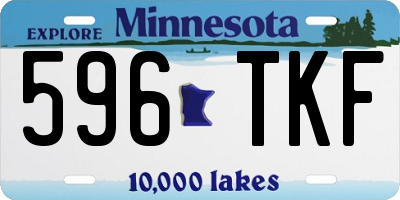 MN license plate 596TKF
