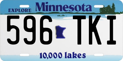 MN license plate 596TKI