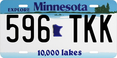 MN license plate 596TKK