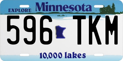 MN license plate 596TKM