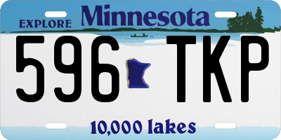 MN license plate 596TKP