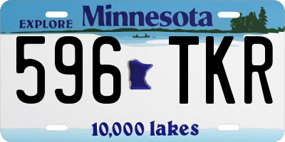 MN license plate 596TKR
