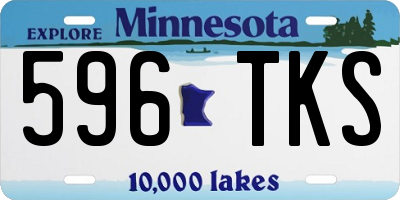 MN license plate 596TKS