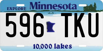 MN license plate 596TKU