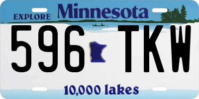 MN license plate 596TKW