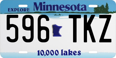 MN license plate 596TKZ