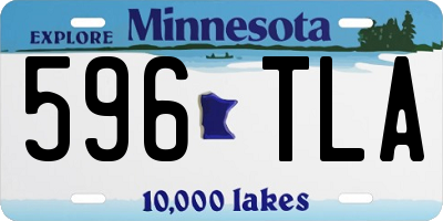 MN license plate 596TLA