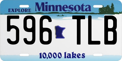 MN license plate 596TLB