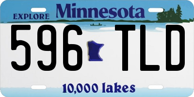 MN license plate 596TLD