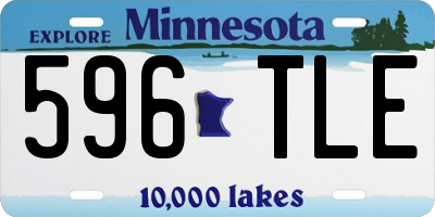 MN license plate 596TLE