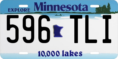 MN license plate 596TLI