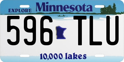 MN license plate 596TLU