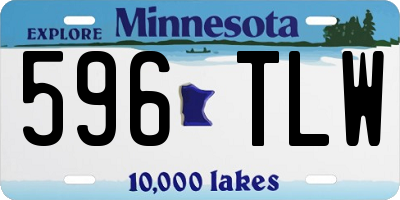 MN license plate 596TLW