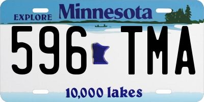 MN license plate 596TMA