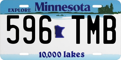 MN license plate 596TMB
