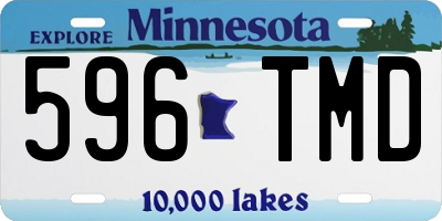 MN license plate 596TMD