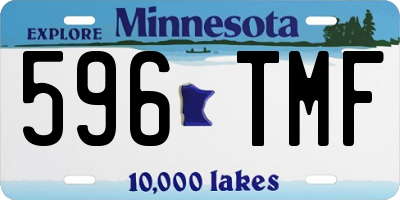 MN license plate 596TMF