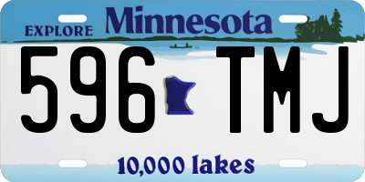 MN license plate 596TMJ
