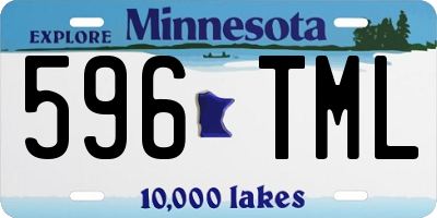 MN license plate 596TML