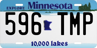 MN license plate 596TMP