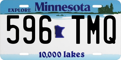 MN license plate 596TMQ