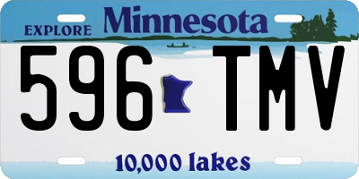 MN license plate 596TMV