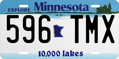 MN license plate 596TMX
