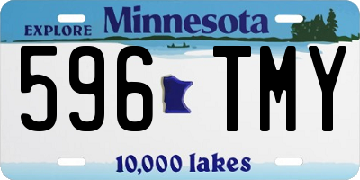 MN license plate 596TMY
