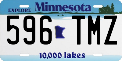 MN license plate 596TMZ