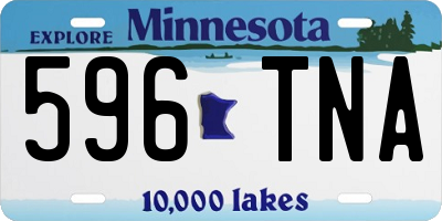 MN license plate 596TNA