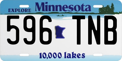 MN license plate 596TNB