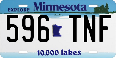 MN license plate 596TNF
