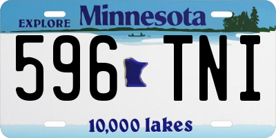 MN license plate 596TNI