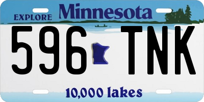 MN license plate 596TNK