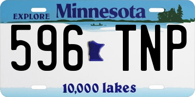 MN license plate 596TNP