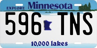 MN license plate 596TNS