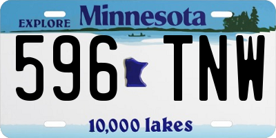 MN license plate 596TNW