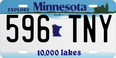 MN license plate 596TNY