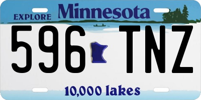 MN license plate 596TNZ