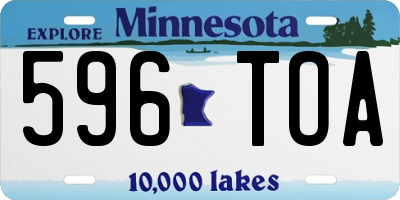 MN license plate 596TOA
